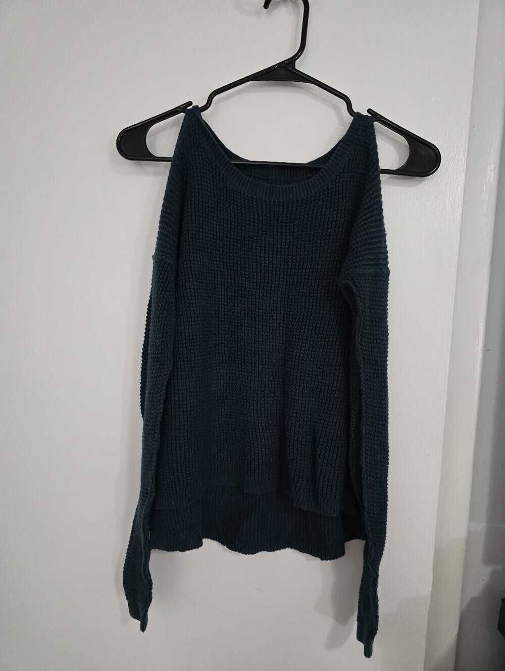 Dark Teal Knit Women’s Sweater - Casual Pullover